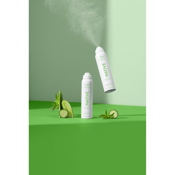 Native Aluminum Free All Day Deodorant & Body Spray, Cucumber & Mint, 3.5 OZ