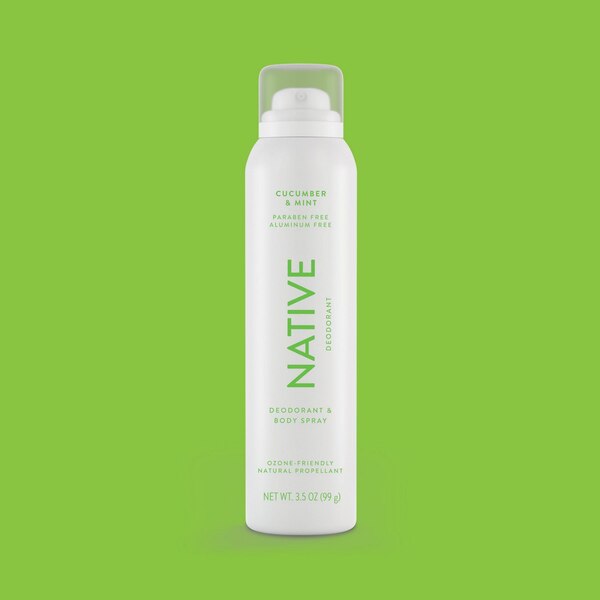 Native Aluminum Free All Day Deodorant & Body Spray, Cucumber & Mint, 3.5 OZ