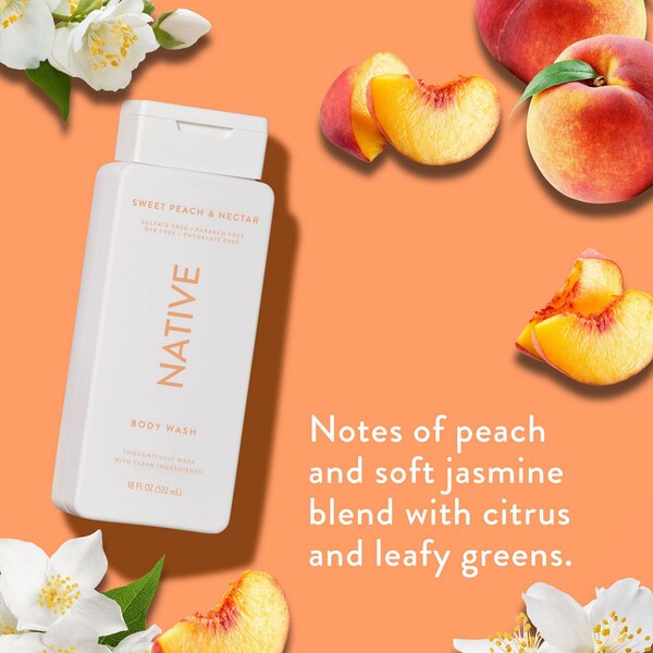 Native Body Wash, Sweet Peach and Nectar