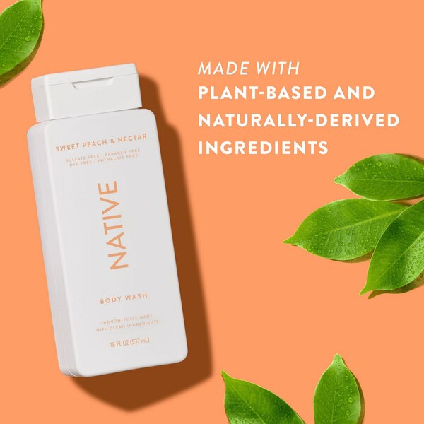 Native Body Wash, Sweet Peach and Nectar