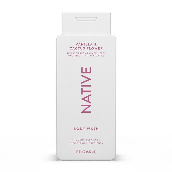 Native Body Wash, Vanilla & Cactus Flower, 18 oz