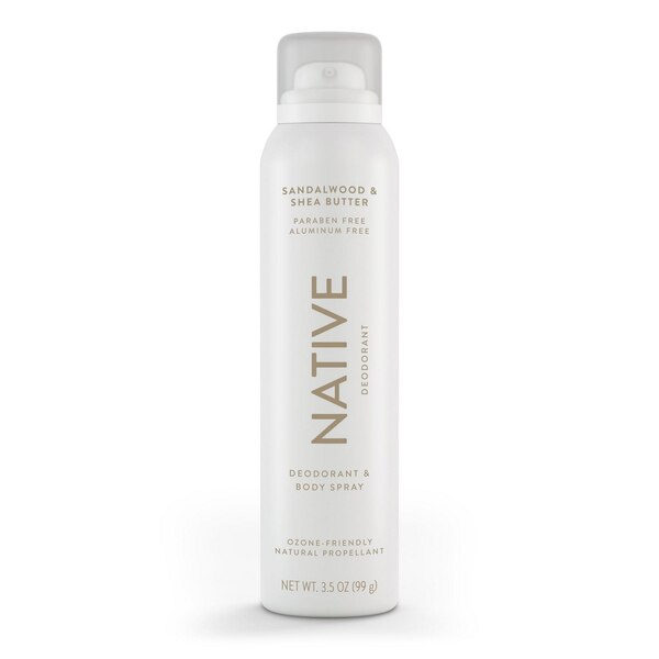 Native Deodorant & Body Spray, Sandalwood & Shea Butter, 3.5 OZ