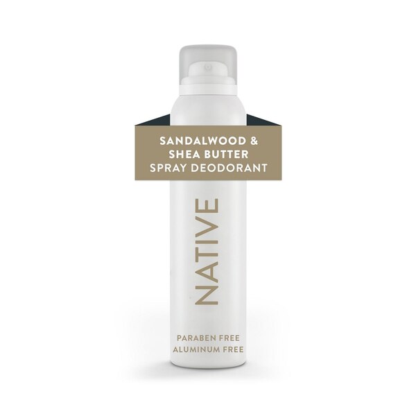 Native Deodorant & Body Spray, Sandalwood & Shea Butter, 3.5 OZ