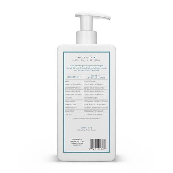 Native Strengthening Shampoo, Cashmere & Rain, 16.5 OZ