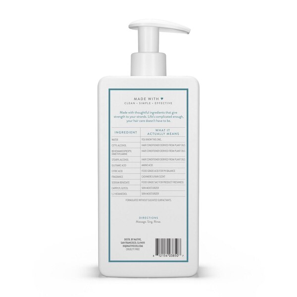 Native Strengthening Conditioner, Cashmere & Rain, 16.5 OZ