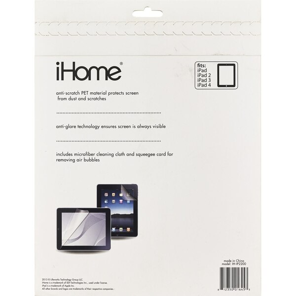 iHome - Protector de pantalla antirrayones para iPad 2 y el nuevo iPad