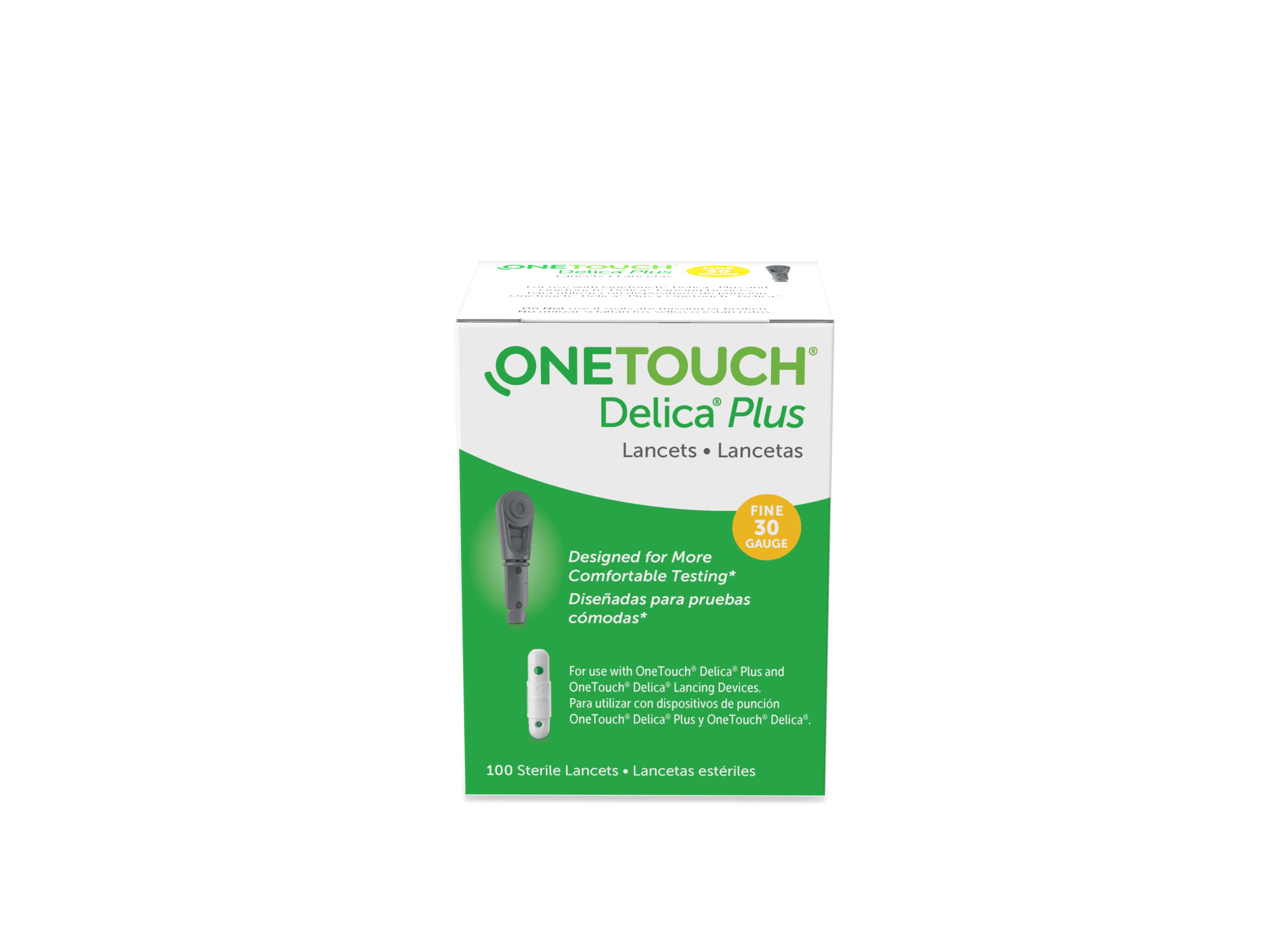 One Touch Delica - Lancetas finas calibre 30, 100 u.