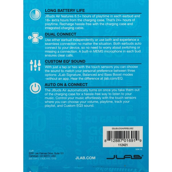 Jlab JBudsAIR Wireless Earbuds