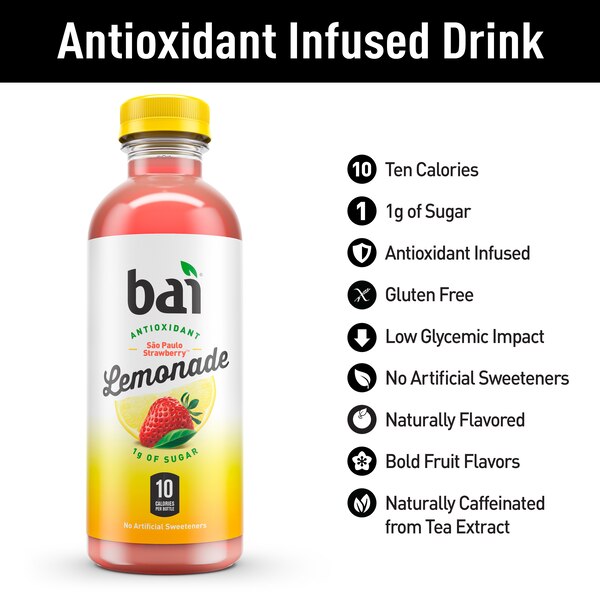 BAI Infusions Sao Paulo Strawberry Lemonade, 18 OZ