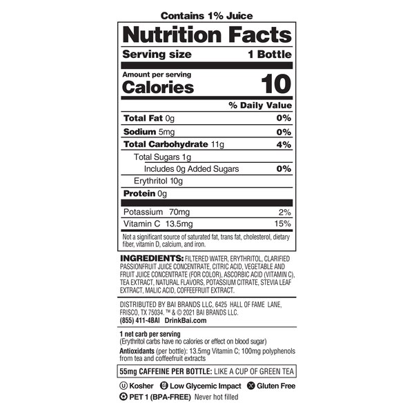 Bai Antioxidant Infusion Water, 18 OZ