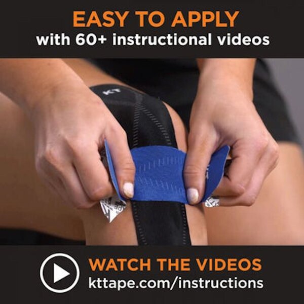 KT Tape Pro Extreme Extra Strength Adhesive Strips, Jet Black, 20 CT