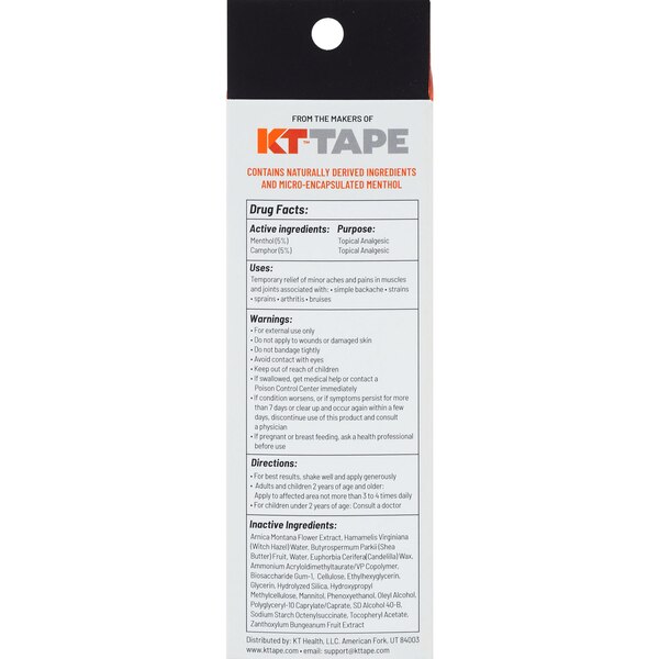 KT Health Pain Relief Gel Roll-On, 3OZ
