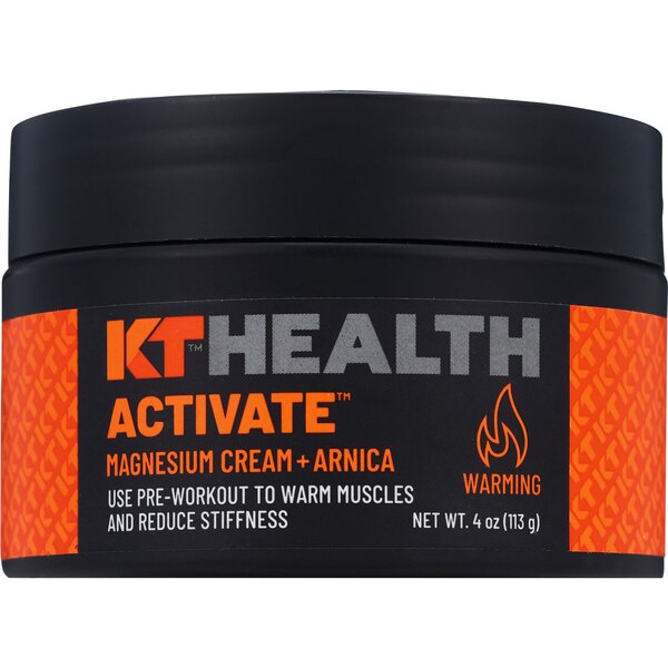 KT Health Activate Magnesium Cream + Arnica, 4OZ