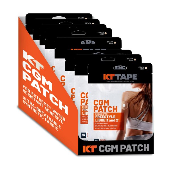 KT Tape Freestyle Libre CMG Patches, 10 CT
