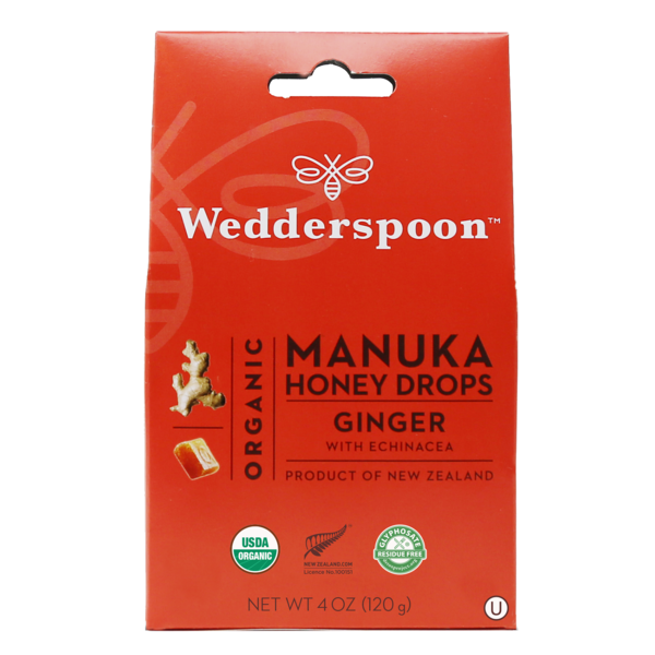 Manuka Organic Honey Drops, Ginger