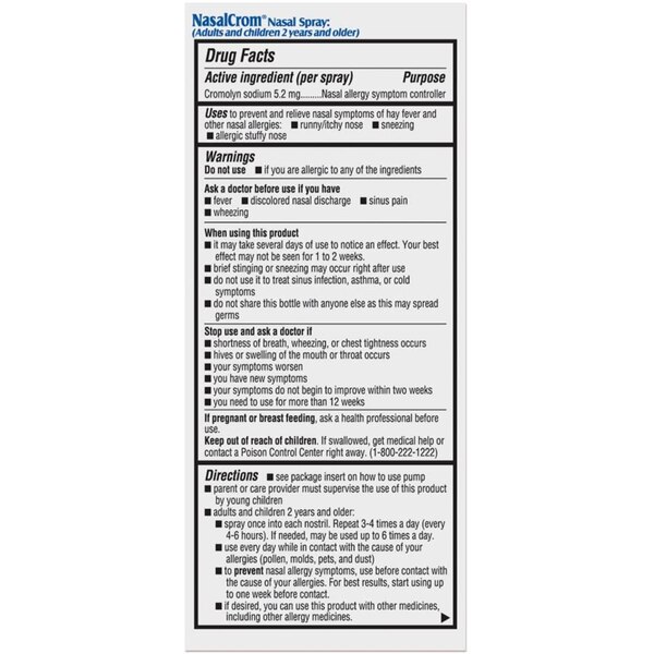 NasalCrom Allergy Nasal Spray, .88 OZ