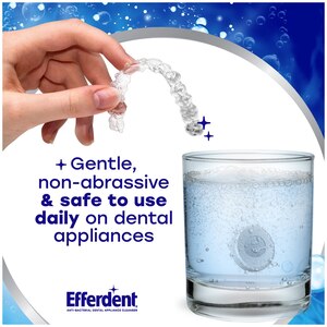 Efferdent PM Overnight Anti-Bacterial Dental Appliance Cleanser, 126 CT