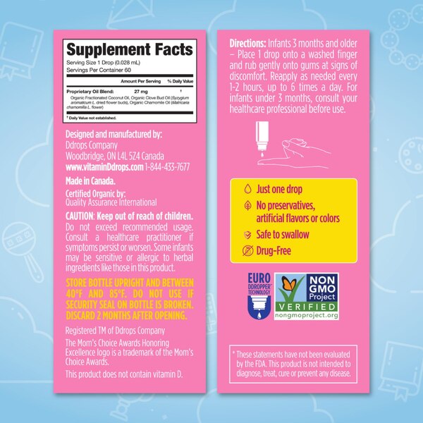 Baby Ddrops Teething Liquid Drops