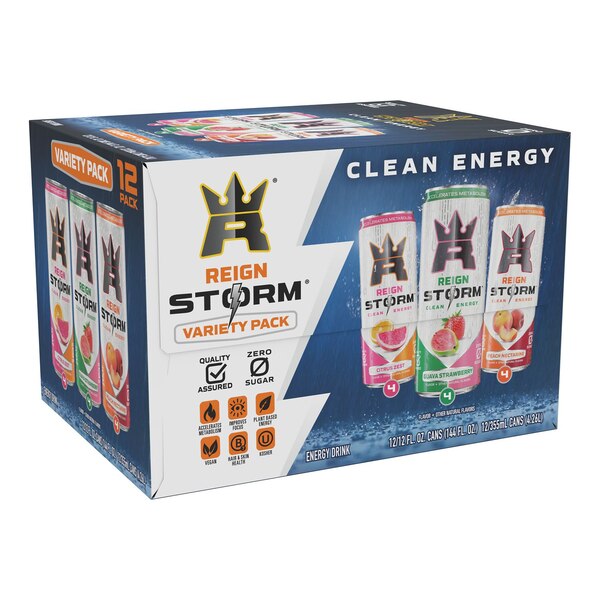 Reign, Storm Fitness & Wellness Energy Drink Multipack, 12 Oz, 12 Ct