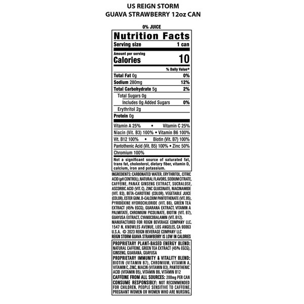 Reign Storm Strawberry Guava, 12 Oz