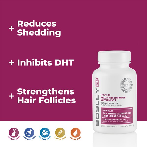BosleyMD Women's Healthy Hair Growth Supplement Capsules, 60 CT