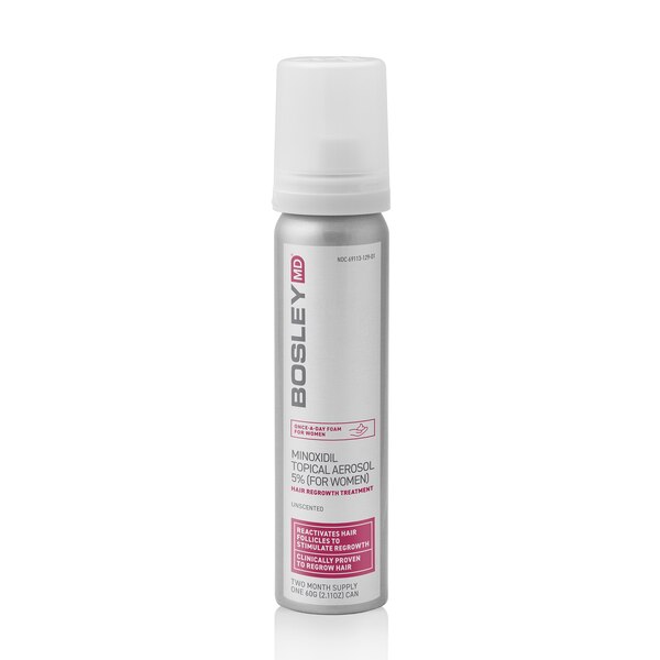 BosleyMD Women's 5% Minoxidil Foam for Hair Regrowth, 1 Month Supply