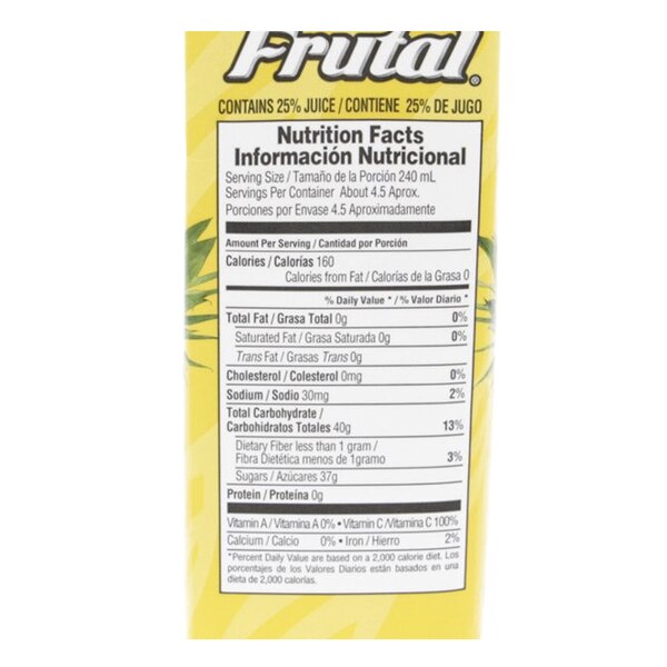 Del Frutal Pineapple Nectar Tetra Pack (1 Liter)