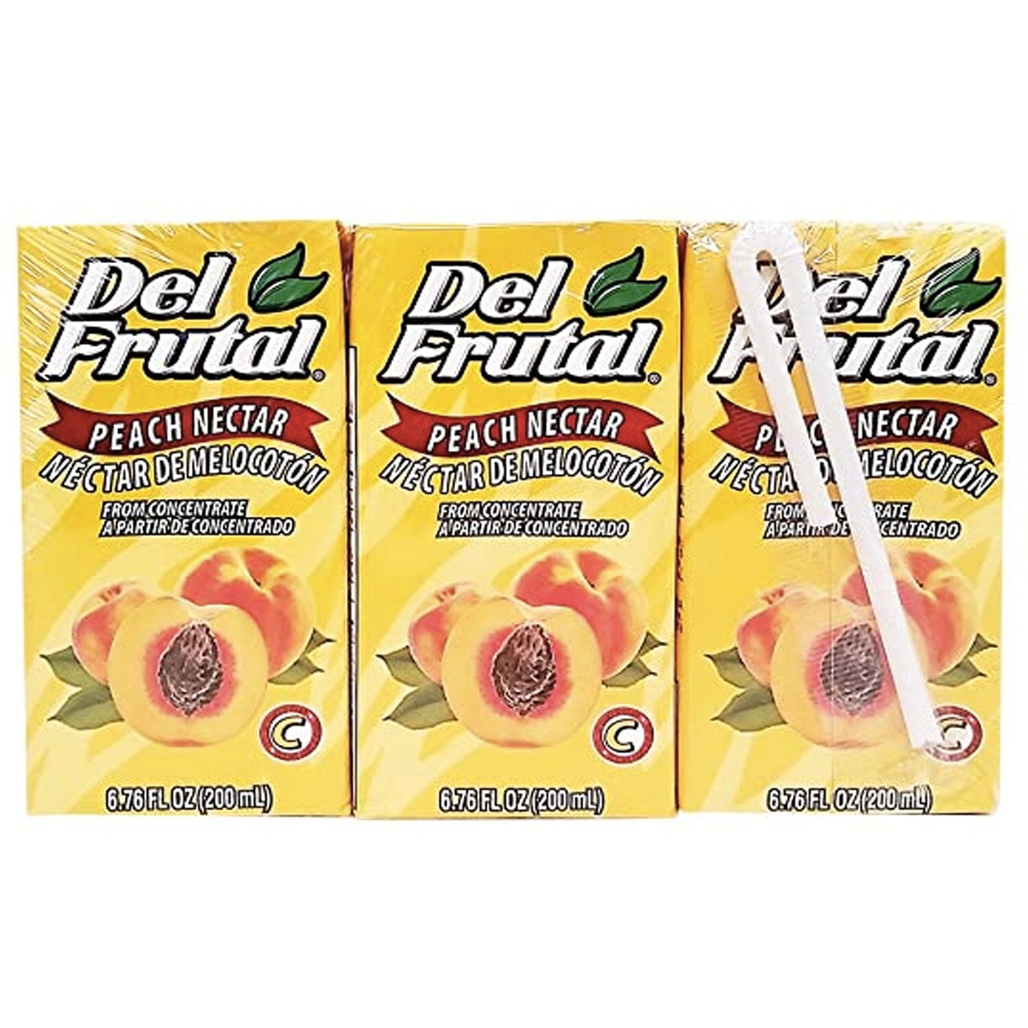 DEL FRUTAL PEACH 3PK 6.75Z