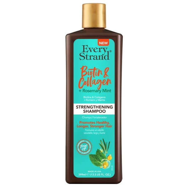 Every Strand Biotin & Collagen Rosemary Mint Strengthening Shampoo, 13.5 OZ
