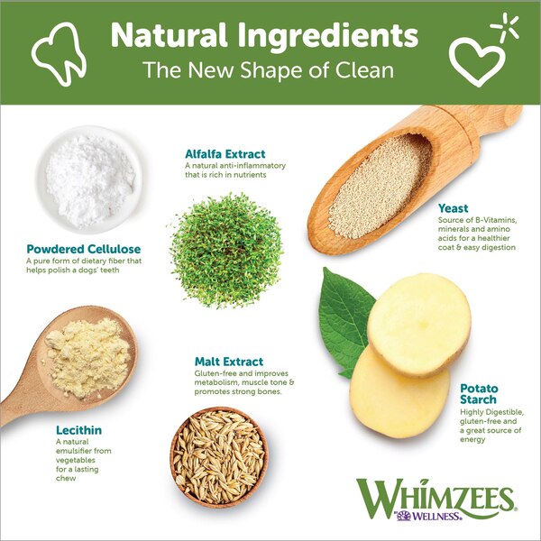 WHIMZEES by Wellness Natural Grain Free Long Lasting Dental Dog Treats, Daily Use Packs, Small Brushzees, 14ct