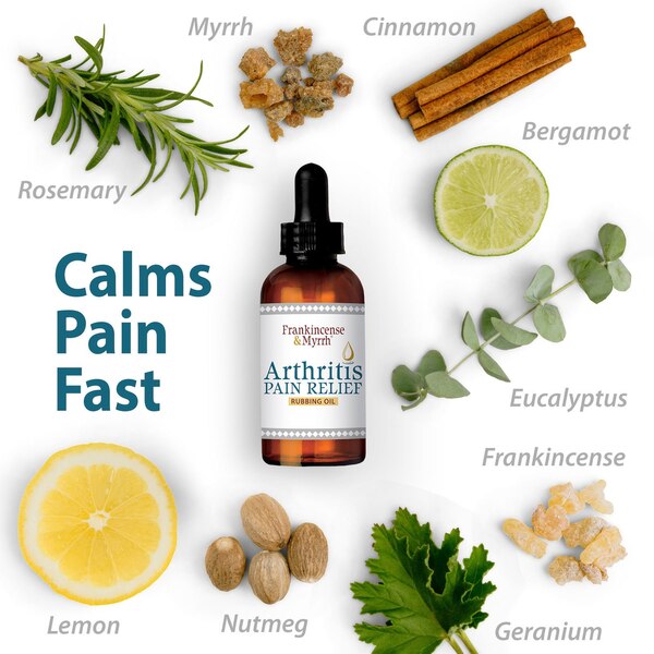 Frankincense & Myrrh Arthritis Pain Relief Rubbing Oil, 2 FL OZ