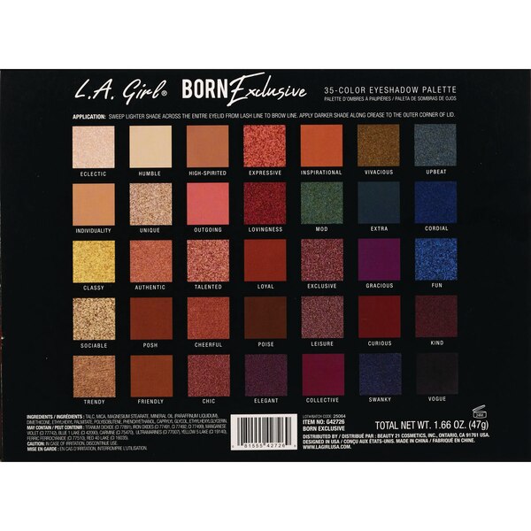 L.A. Girl Born Exclusive 35-color Eyeshadow Palette