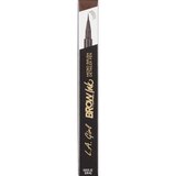 L.A. Girl Brow Ink Micro Brush Detailer Pen, Dark Brown, thumbnail image