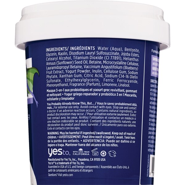 Yes To Blueberries 3-in-1 Cleanser, 4 OZ