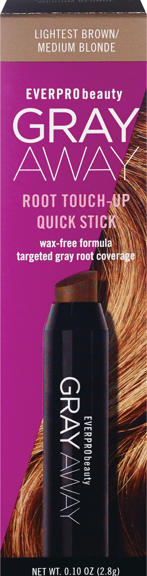 Everpro Beauty Gray Away Root Touch-up Quick Stick - Tinte temporal para raíces, Black/Dark Brown