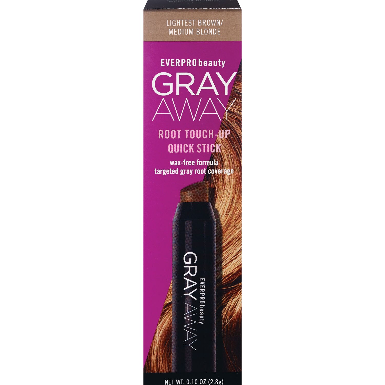 Everpro Beauty Gray Away Root Touch-up Quick Stick - Tinte temporal para raíces, Black/Dark Brown