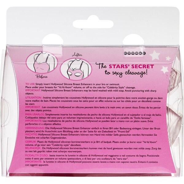 Hollywood Fashion Secrets Silicone Breast Cleavage Enhancers, Clear
