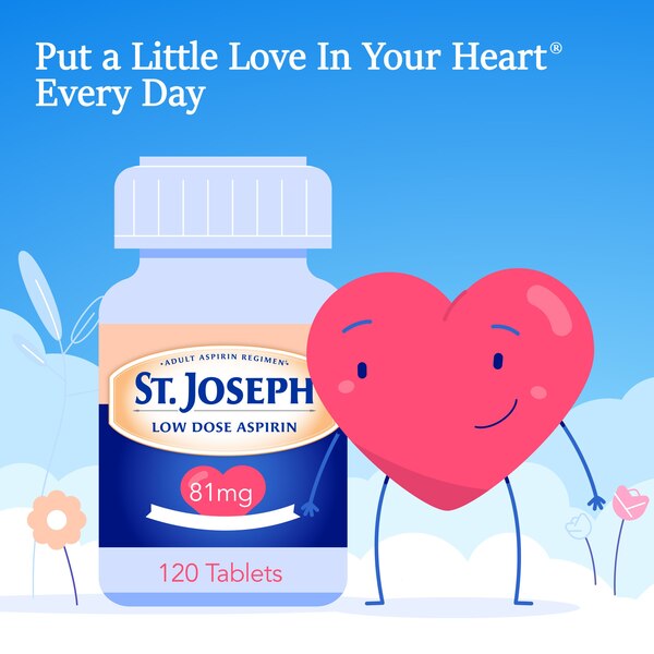 St. Joseph Low Dose Aspirin 81 MG Enteric Coated Tablets