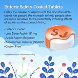 St. Joseph Low Dose Aspirin 81 MG Enteric Coated Tablets, thumbnail image 5 of 5