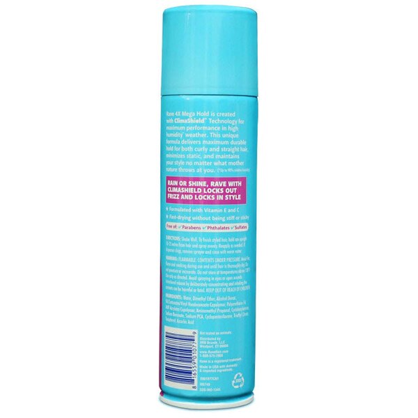 Rave 4X Mega Hold Unscented Hair Spray