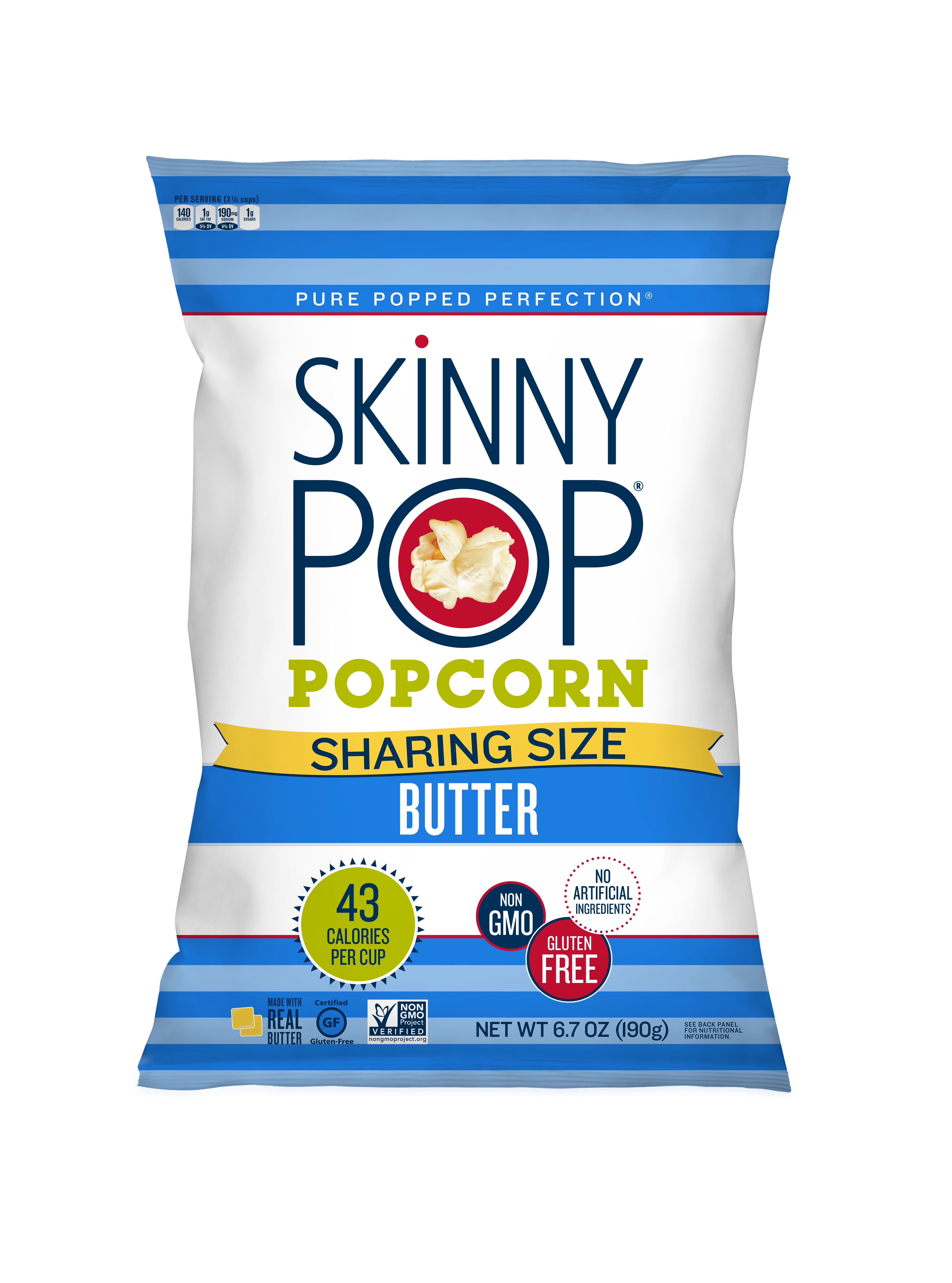 SkinnyPop Butter Popcorn, Sharing Size, 6.7 OZ