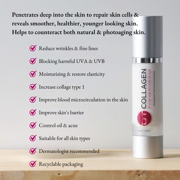 DT Collagen Anti-Aging Day Cream SPF 50, 1.69 OZ
