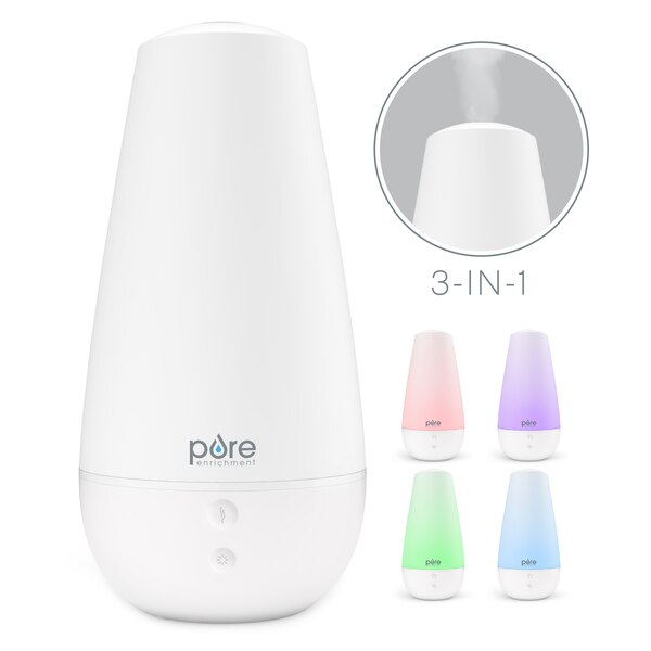 Pure Enrichment PureSpa Ultrasonic Cool Mist Humidifier + Essential Oil Diffuser + Ionizer