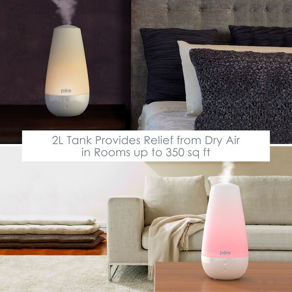 Pure Enrichment PureSpa Ultrasonic Cool Mist Humidifier + Essential Oil Diffuser + Ionizer