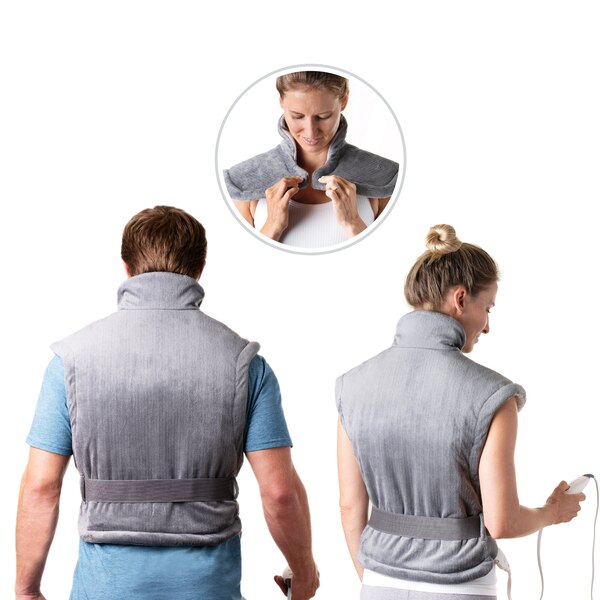 Pure Enrichment PureRelief XL Extra-Long Back and Neck Heating Pad, Gray