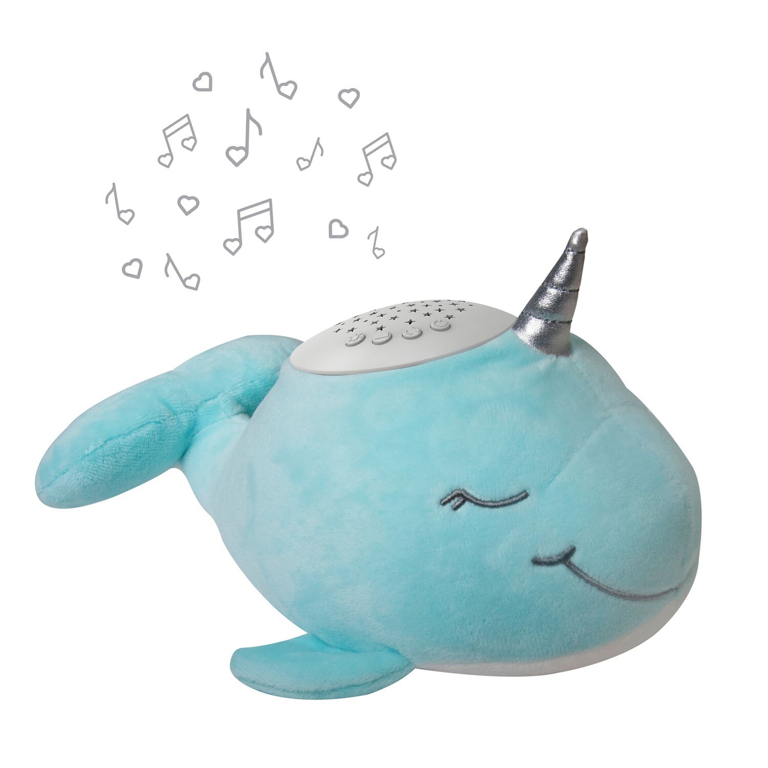 Pure Enrichment PureBaby Sound Sleepers Portable Sound Machine Star Projector Narwhal