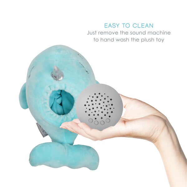 Pure Enrichment PureBaby Sound Sleepers Portable Sound Machine & Star Projector, Narwhal