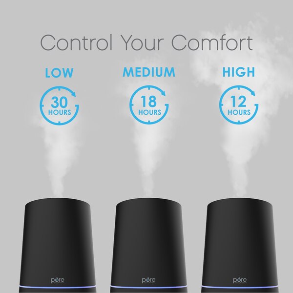 Pure Enrichment HUME Max - Easy Top Fill Ultrasonic Cool Mist Humidifier