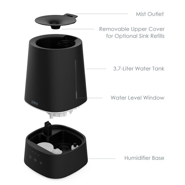 Pure Enrichment HUME Max - Easy Top Fill Ultrasonic Cool Mist Humidifier