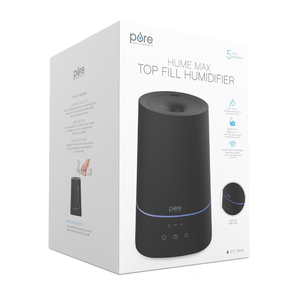 Pure Enrichment HUME Max - Easy Top Fill Ultrasonic Cool Mist Humidifier